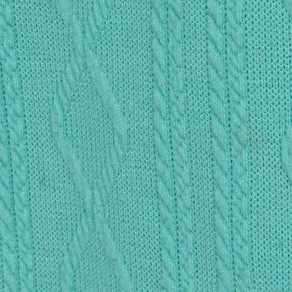 *Women’s French Laundry Turquoise Polyester/Spandex Textured V-Neck Sweater - Picture 2 of 11